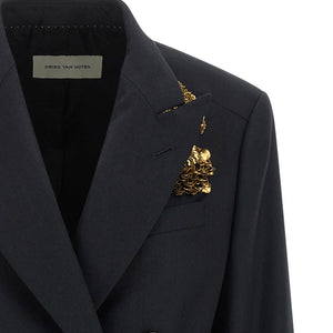 Dries Van Noten Barrysta Double-breasted Blazer With Embroidery