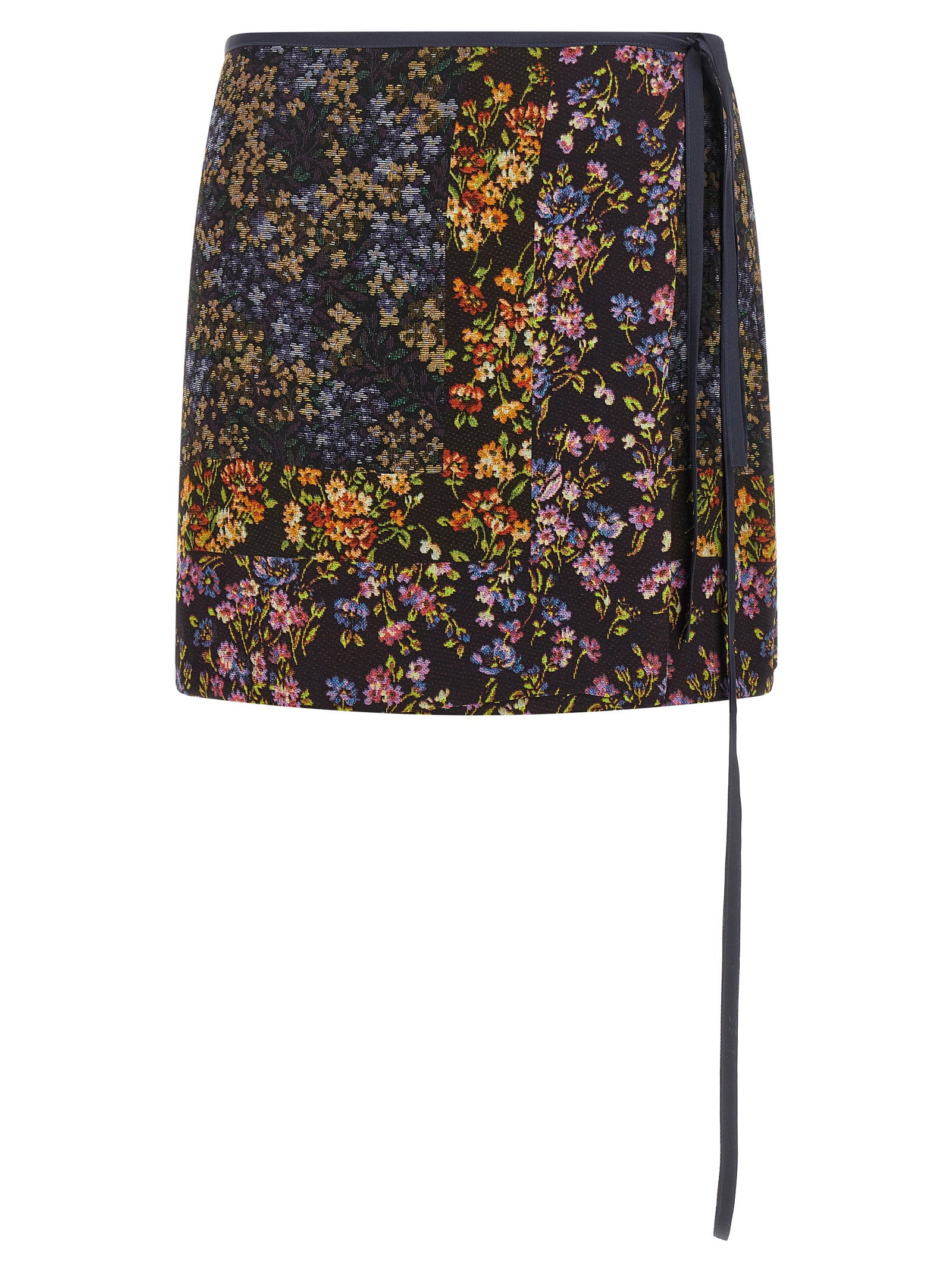 Dries Van Noten Patchwork Wrap Skirt