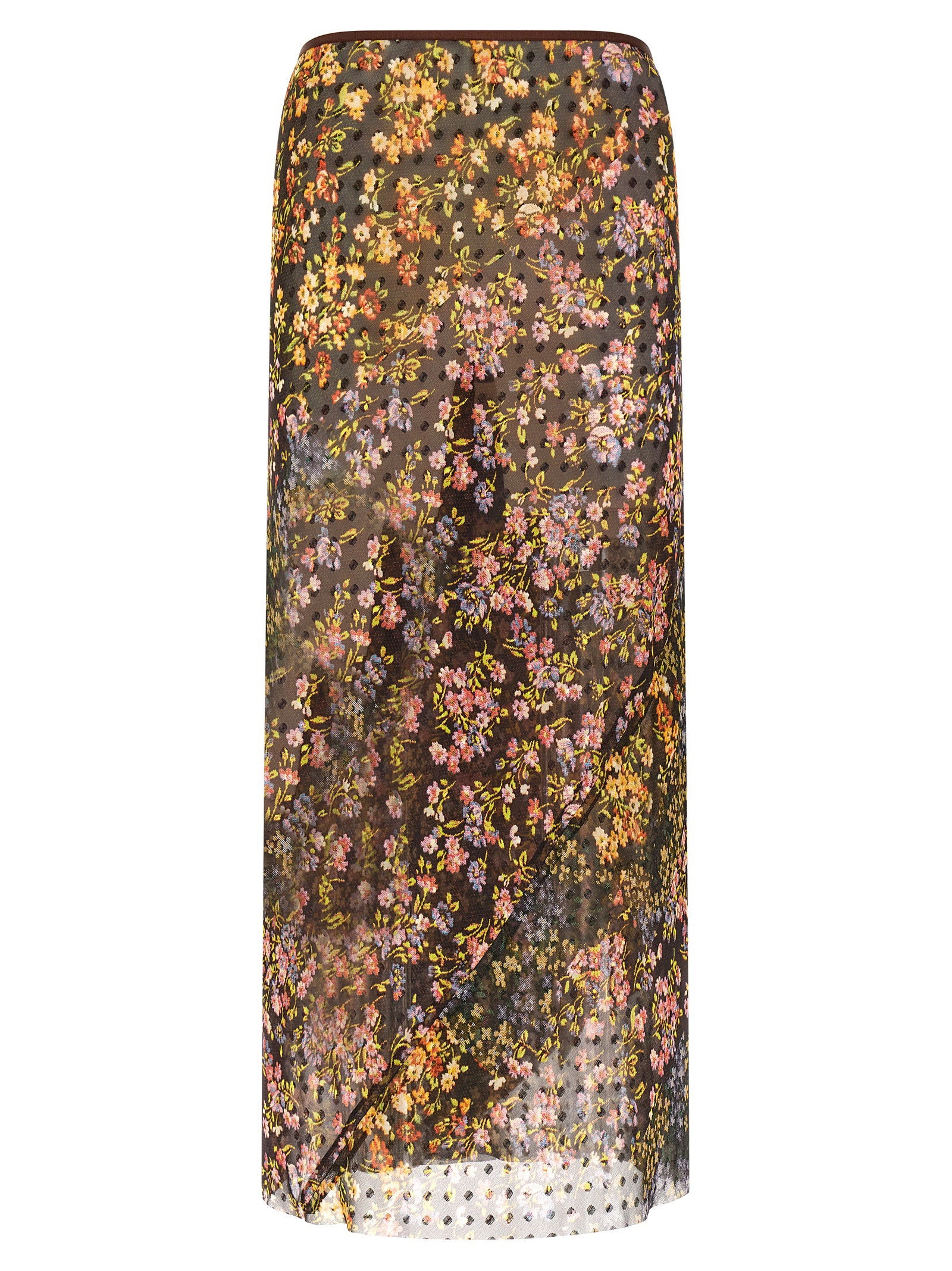 Dries Van Noten Floral Sati Skirt
