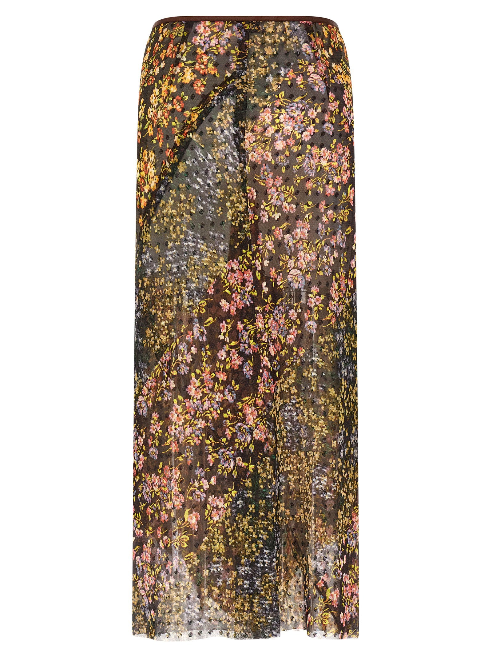 Dries Van Noten Floral Sati Skirt