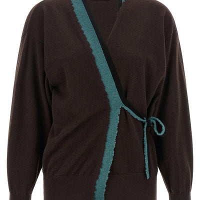 Dries Van Noten Toma Sweater With Crossed Closure