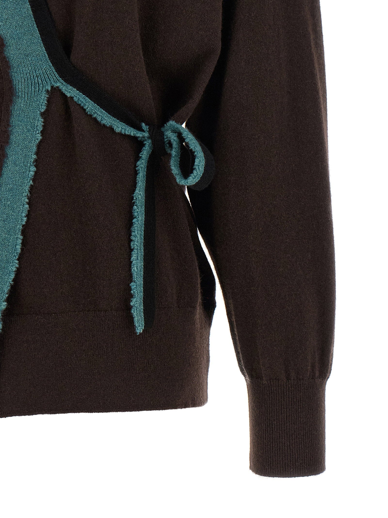 Dries Van Noten Toma Sweater With Crossed Closure