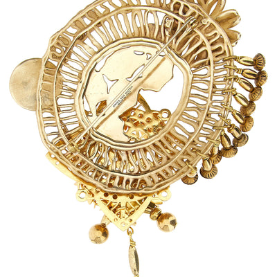 Dries Van Noten Antiqued Brass Brooch