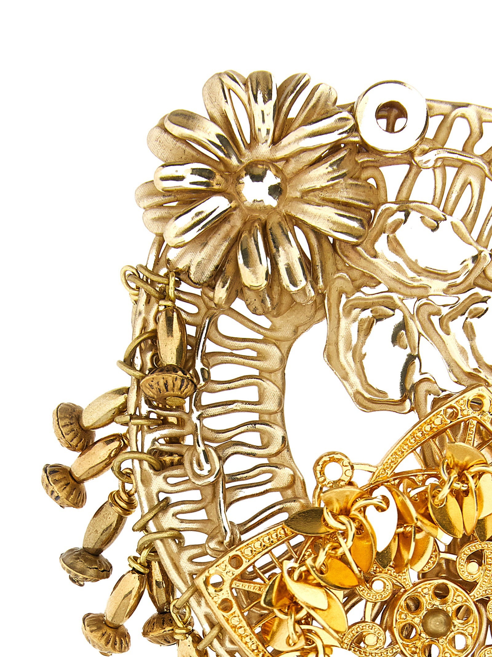 Dries Van Noten Antiqued Brass Brooch