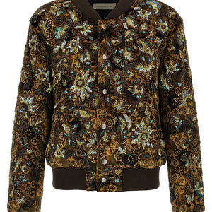 Dries Van Noten Valtor Bomber Jacket With Embroideries And Beads