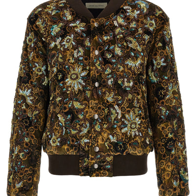 Dries Van Noten Valtor Bomber Jacket With Embroideries And Beads