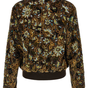 Dries Van Noten Valtor Bomber Jacket With Embroideries And Beads
