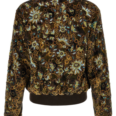 Dries Van Noten Valtor Bomber Jacket With Embroideries And Beads