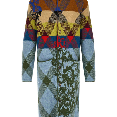Dries Van Noten Patchwork Intarsia Cardigan