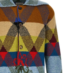 Dries Van Noten Patchwork Intarsia Cardigan
