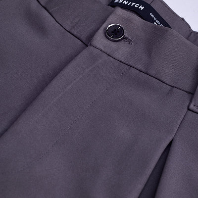 Grey Slim Fit Stretch Trousers