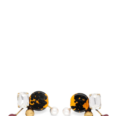 Dries Van Noten Hand-painted Earrings