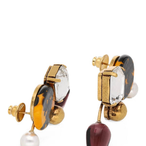 Dries Van Noten Hand-painted Earrings