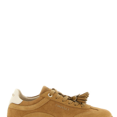Twin Set Suede Sneakers With Tassels
