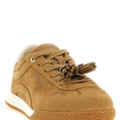 Twin Set Suede Sneakers With Tassels