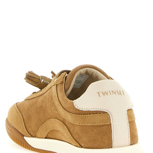 Twin Set Suede Sneakers With Tassels