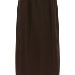 Twin Set Satin Froissé And Lace Skirt
