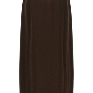 Twin Set Satin Froissé And Lace Skirt