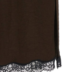 Twin Set Satin Froissé And Lace Skirt