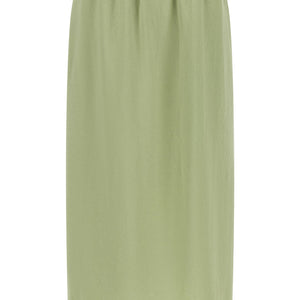 Twin Set Satin Froissé And Lace Skirt