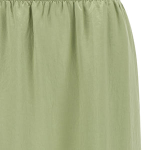 Twin Set Satin Froissé And Lace Skirt