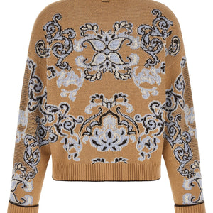 Twin Set Jacquard Wool Blend Sweater