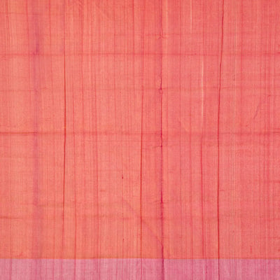 Purple Handloom Uppada Plain Silk Saree With Red Border