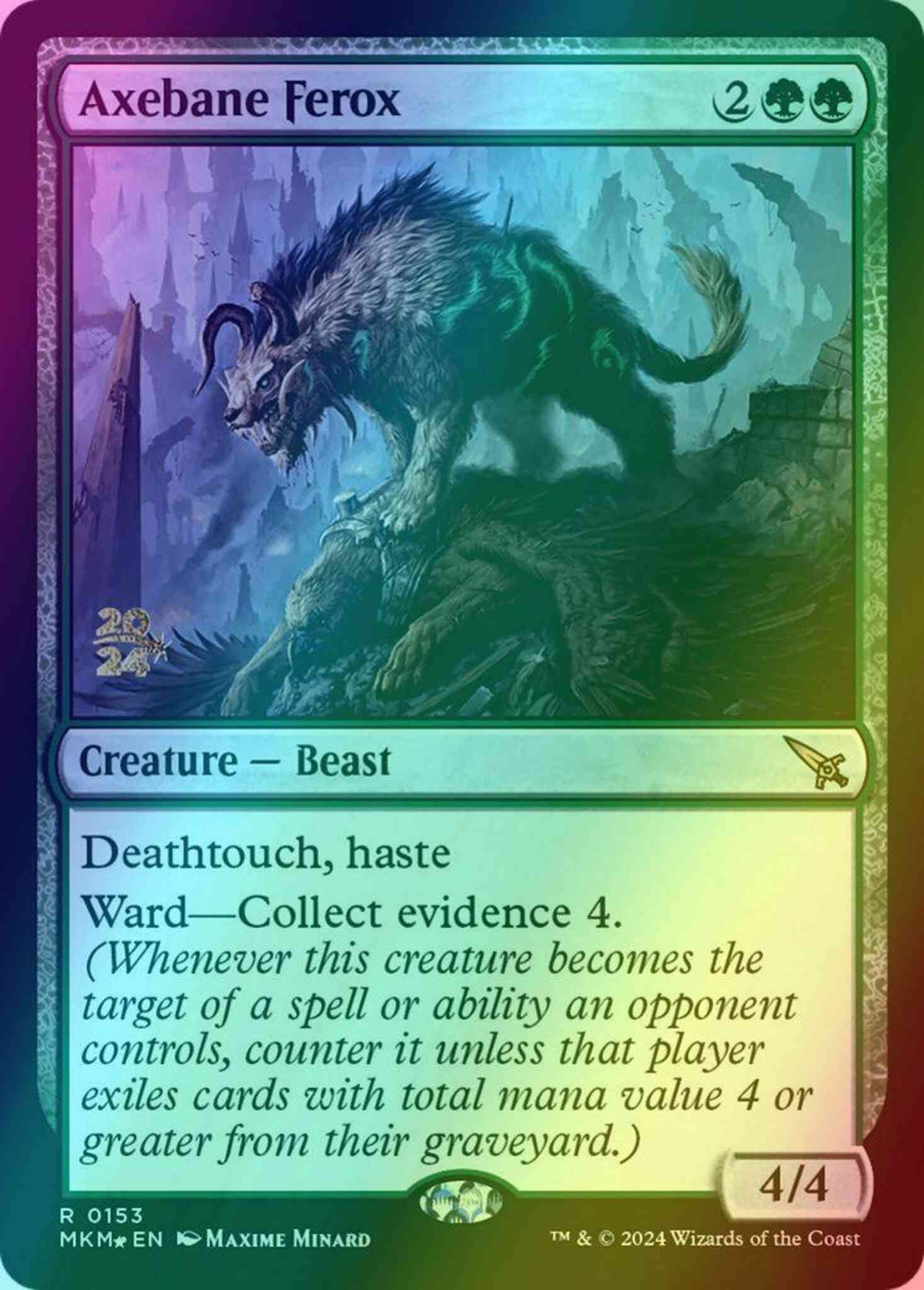 Axebane Ferox [153s] [Prerelease] [Murders at Karlov Manor: Promos] [Foil]