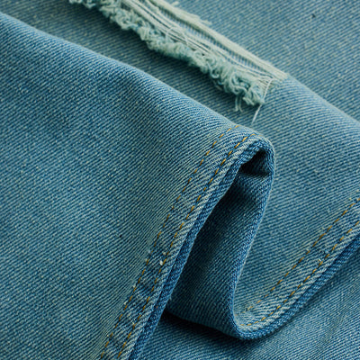 Light Blue Distressed Baggy Fit Jeans
