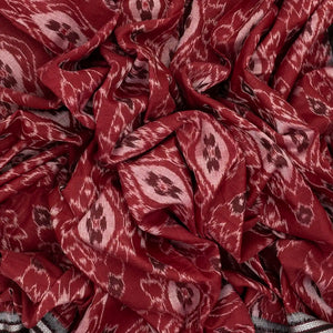 Crimson Handloom Orissa Cotton Saree With Black Border