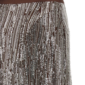 Paco Rabanne Sequin And Pearl Skirt