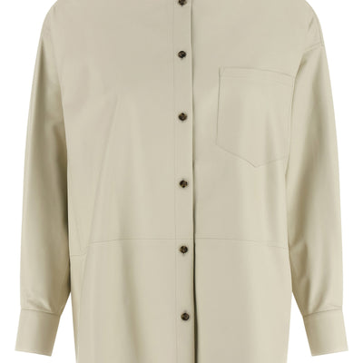 Yves Salomon Leather Shirt