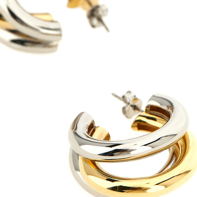 Paco Rabanne Triple Hoop Earrings