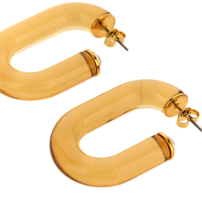 Paco Rabanne Bo Resine Earrings With Crystal Detail