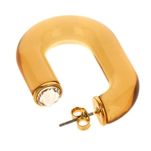 Paco Rabanne Bo Resine Earrings With Crystal Detail
