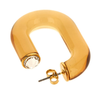 Paco Rabanne Bo Resine Earrings With Crystal Detail