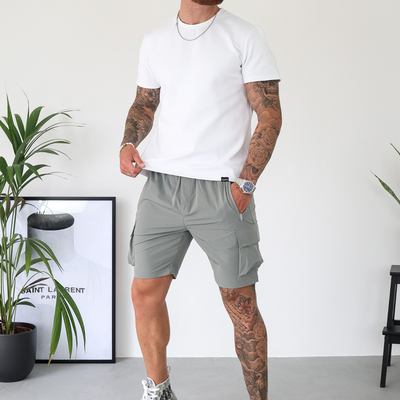 CAPO Lightweight Light Grey Cargo Shorts