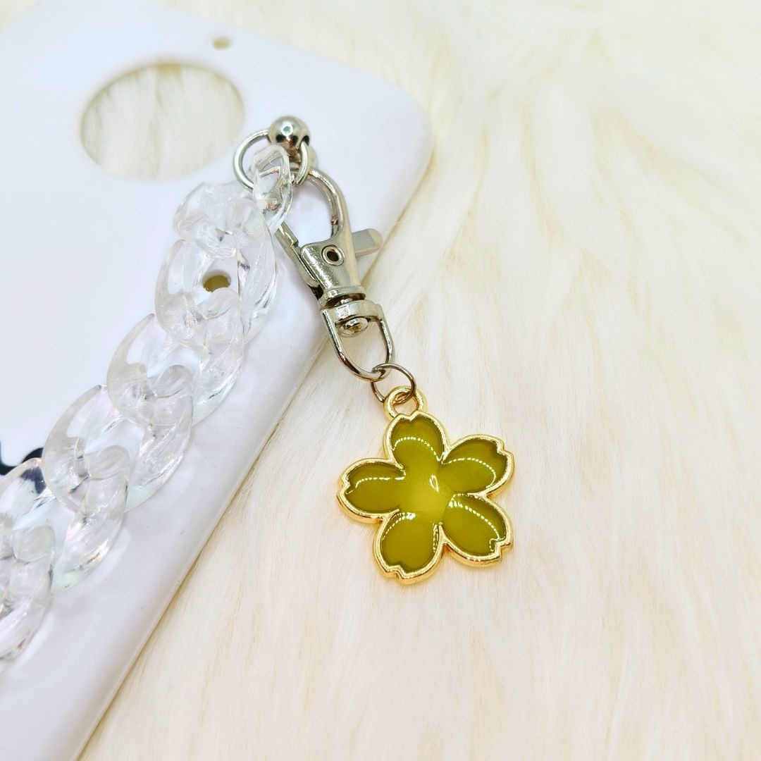 Emerald Bloom Phone Charm