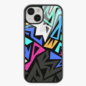 Abstract Colorful Geometric Pattern Glass Case