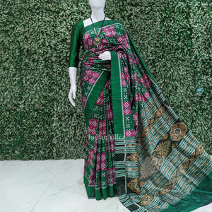 Green Purple Designer Pasapali Contemporary Silk Saree