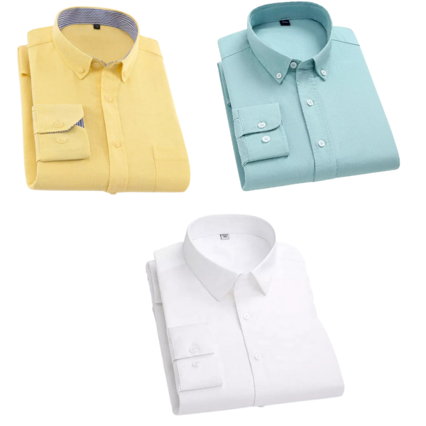 Combo of 3 Cotton Shirt for Man ( Lemon,Pista and White )