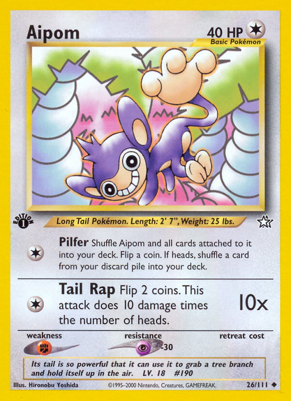 Aipom - 26/111 - Uncommon - 1st Edition