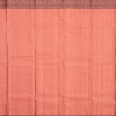 Dusty Pink Handloom Kanchipuram Silk Saree With Annam Buttas
