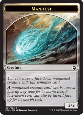 Angel Token (03) // Manifest Token (01) [Commander 2018 Tokens] [Non-Foil]