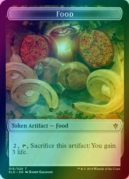 Boar Token (09) // Food Token (16) [Throne of Eldraine Tokens] [Foil]