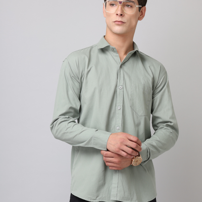 Frankshirt Pista Solid Tailored Fit Cotton Casual Shirt for Man