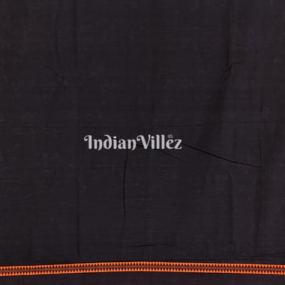 Maroon Black Natural Dyed Kotpad Cotton Saree