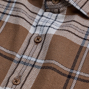 Brown Checks Slim Fit Shirt
