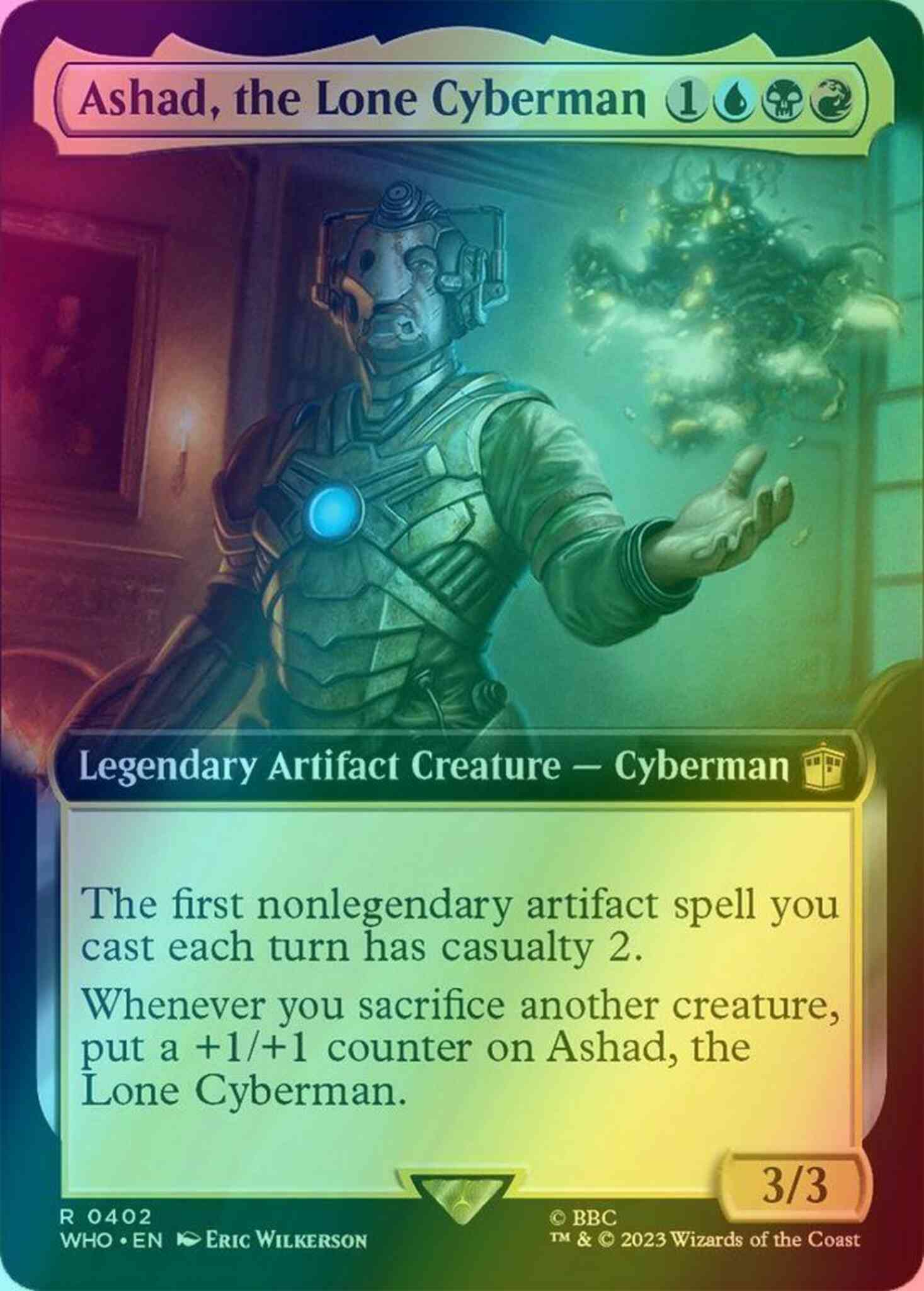 Ashad, the Lone Cyberman [402] [Extended Art] [Universes Beyond: Doctor Who] [Foil]