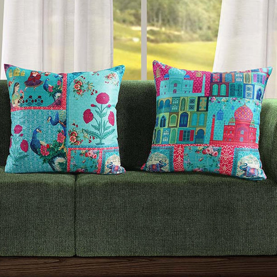 Digital Printed Dupion Cushion Covers-5262